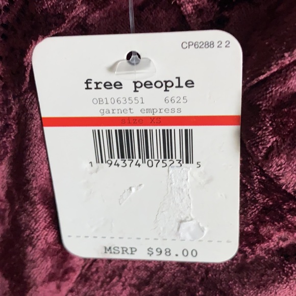 NWT! Free People Ladies Garnet Empress - Picture 4 of 5